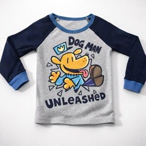 Dog Man Unleashed Kids Raglan Shirt - Size 4